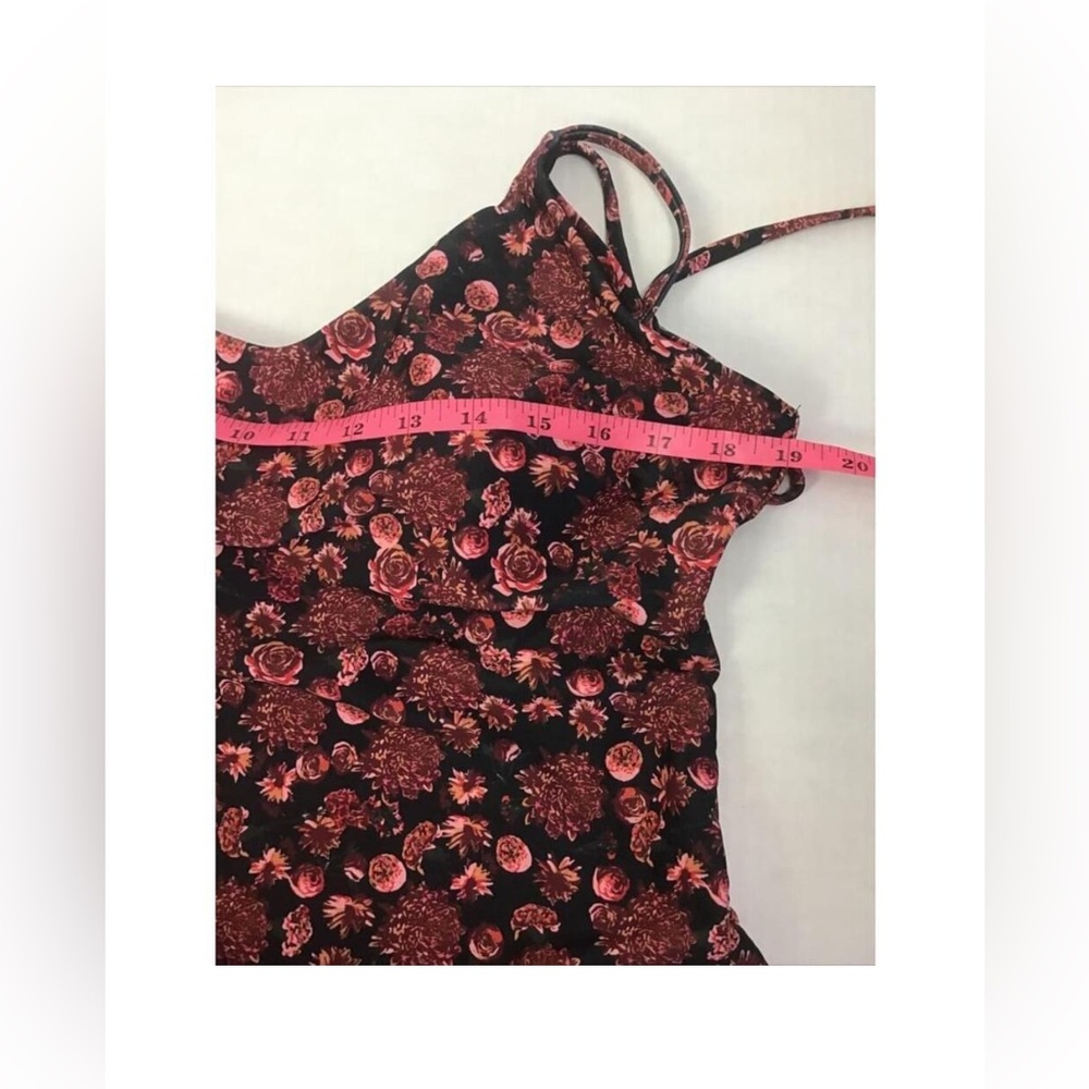 Albion Fit Floral Bathing Suit  - Black and Red - Picture 8 of 8